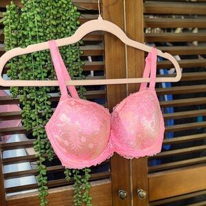 Victoria's Secret Vibrant Pink Lace Bra